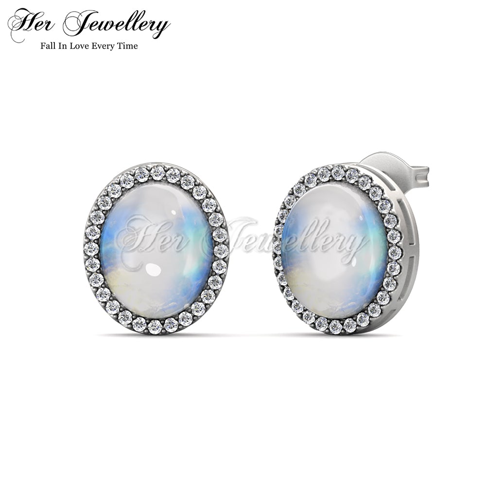 Classical Oval Moonstone Earrings