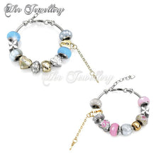 Swarovski Crystals Mylady Charm Bracelet Bundle (Blue + Pink) - Her Jewellery