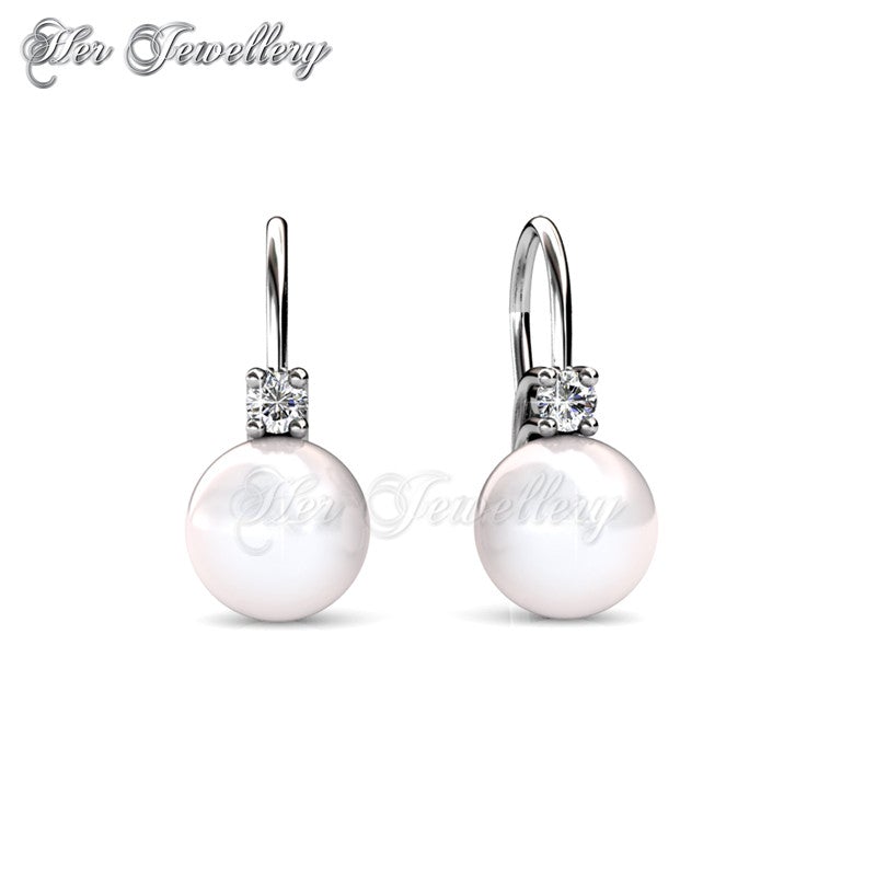 Swarovski Crystals Pearl Bomb Earrings - Her Jewellery