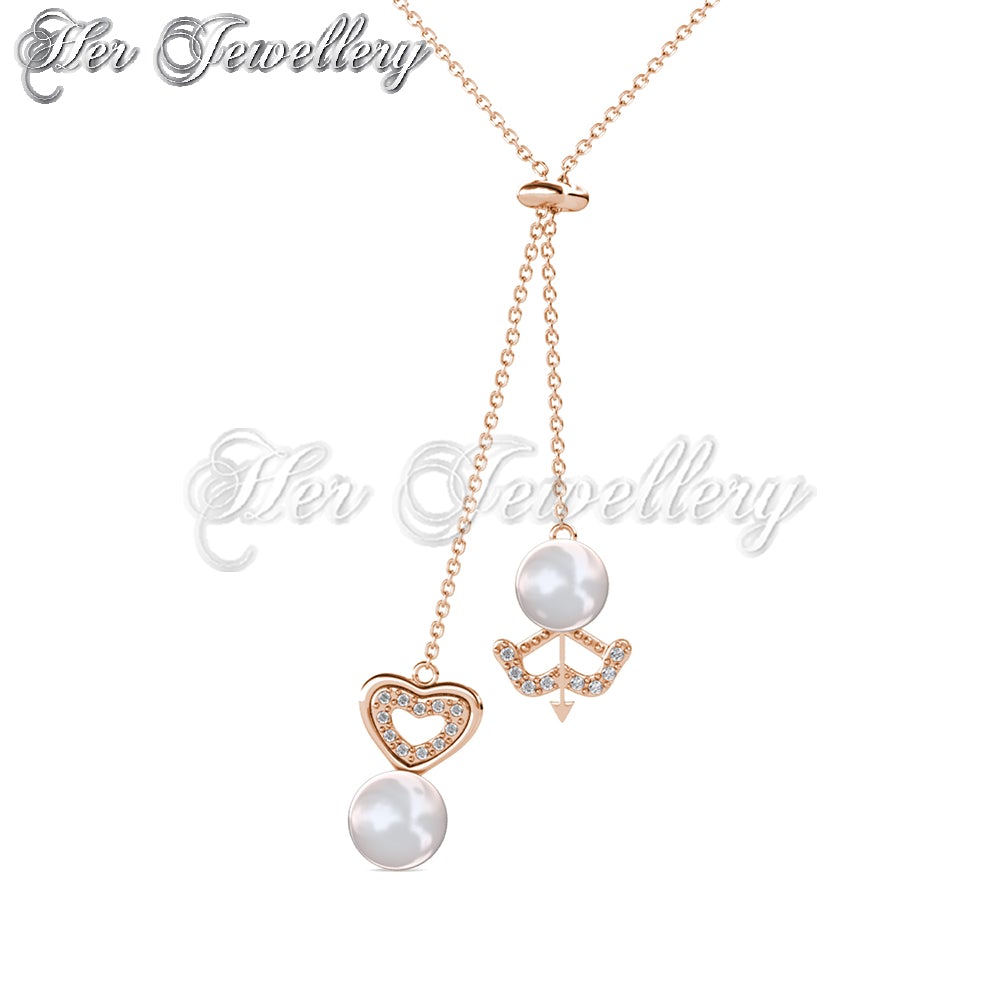 Arrow Pearl Heart Pendant