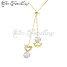 Arrow Pearl Heart Pendant