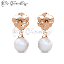 Glamour Pearl Rose Earrings