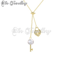 Pearly Key Heart Pendant