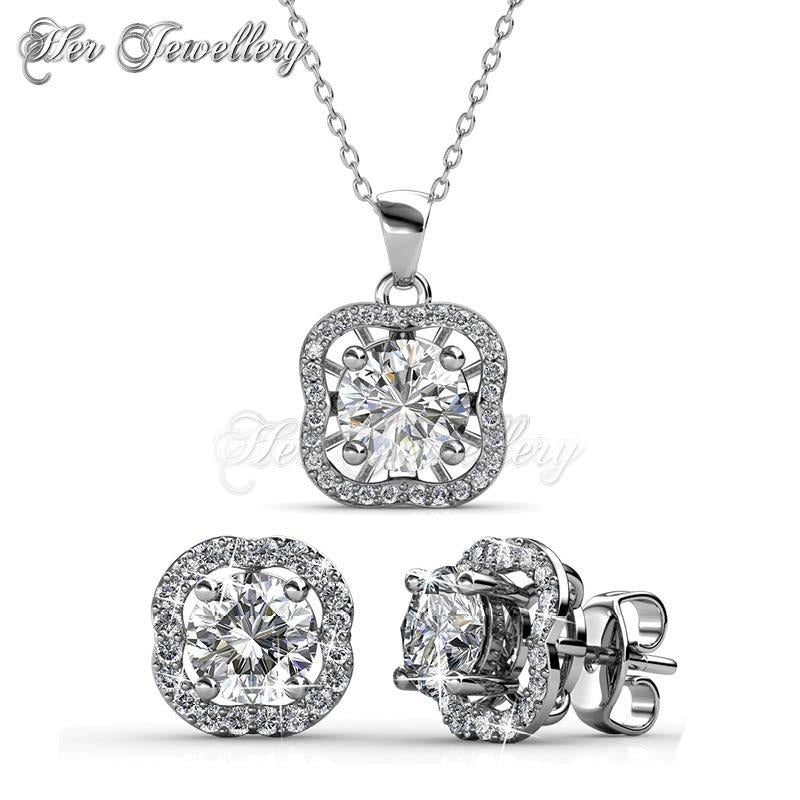 Swarovski Crystals Royal Clover Set - Her Jewellery