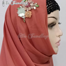 Swarovski Crystals Flowery Scarf (Red) - Her Jewellery