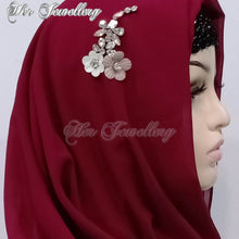 Swarovski Crystals Plum Blossome Scarf (Burgundy) - Her Jewellery