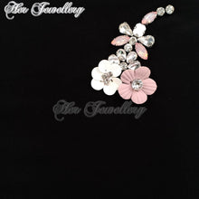 Swarovski Crystals Plum Blossome Scarf (Black) - Her Jewellery