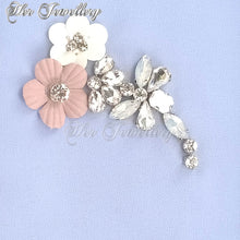 Swarovski Crystals Plum Blossome Scarf (Blue) - Her Jewellery