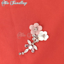 Swarovski Crystals Plum Blossome Scarf (Brick Red) - Her Jewellery