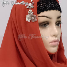 Swarovski Crystals Plum Blossome Scarf (Brick Red) - Her Jewellery