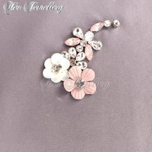 Swarovski Crystals Plum Blossome Scarf (Dark Grey) - Her Jewellery