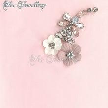 Swarovski Crystals Plum Blossome Scarf (Pink) - Her Jewellery