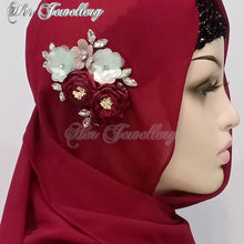Swarovski Crystals Rosy Blossome Scarf (Burgundy) - Her Jewellery