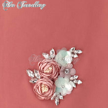 Swarovski Crystals Rosy Blossome Scarf (Brick Red) - Her Jewellery