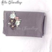 Swarovski Crystals Rosy Blossome Scarf (Dark Grey) - Her Jewellery