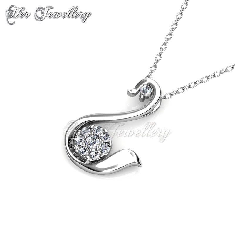 Swarovski Crystals Swan Love Pendant - Her Jewellery