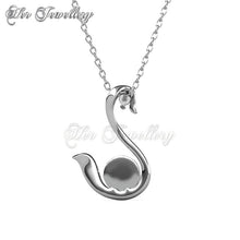 Swarovski Crystals Swan Love Pendant - Her Jewellery