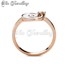 Swarovski Crystals Little Snail Ring - Her Jewellery