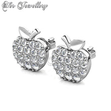 Swarovski Crystals Little Apple Earrings - Her Jewellery