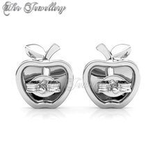 Swarovski Crystals Little Apple Earrings - Her Jewellery