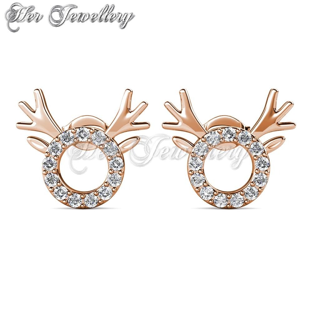 Swarovski Crystals Deer Antlers Earrings - Her Jewellery