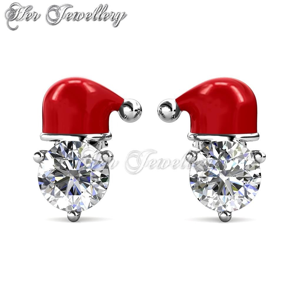 Swarovski Crystals X'Mas Santa Earrings - Her Jewellery