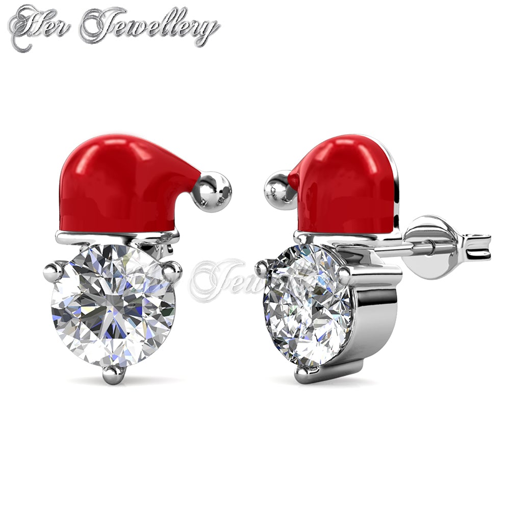 Swarovski Crystals X'Mas Santa Earrings - Her Jewellery