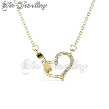 Swarovski Crystals Locket Heart Pendant - Her Jewellery