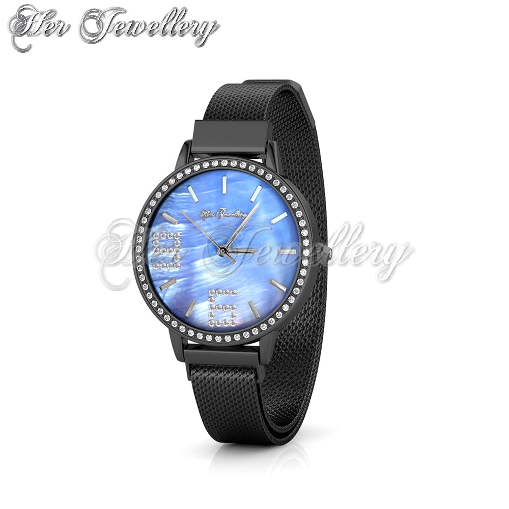 Stylish Crystal Shell Dial Watch