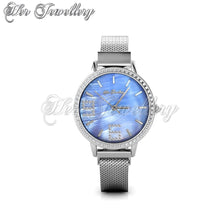 Stylish Crystal Shell Dial Watch