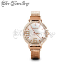 Stylish Crystal Shell Dial Watch