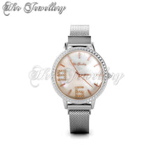 Stylish Crystal Shell Dial Watch