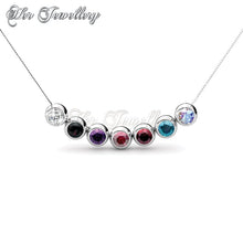 Swarovski Crystals 7 Days Moon Pendants Set and 7 Days Moon Earrings Set Bundle - Her Jewellery