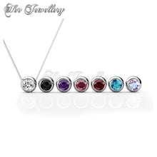 Swarovski Crystals 7 Days Moon Pendants Set and 7 Days Moon Earrings Set Bundle - Her Jewellery