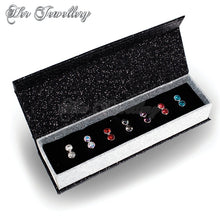 Swarovski Crystals 7 Days Moon Pendants Set and 7 Days Moon Earrings Set Bundle - Her Jewellery