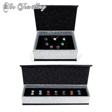 Swarovski Crystals 7 Days Moon Pendants Set and 7 Days Moon Earrings Set Bundle - Her Jewellery
