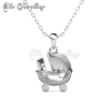 Swarovski Crystals Baby Stroller Pendant - Her Jewellery