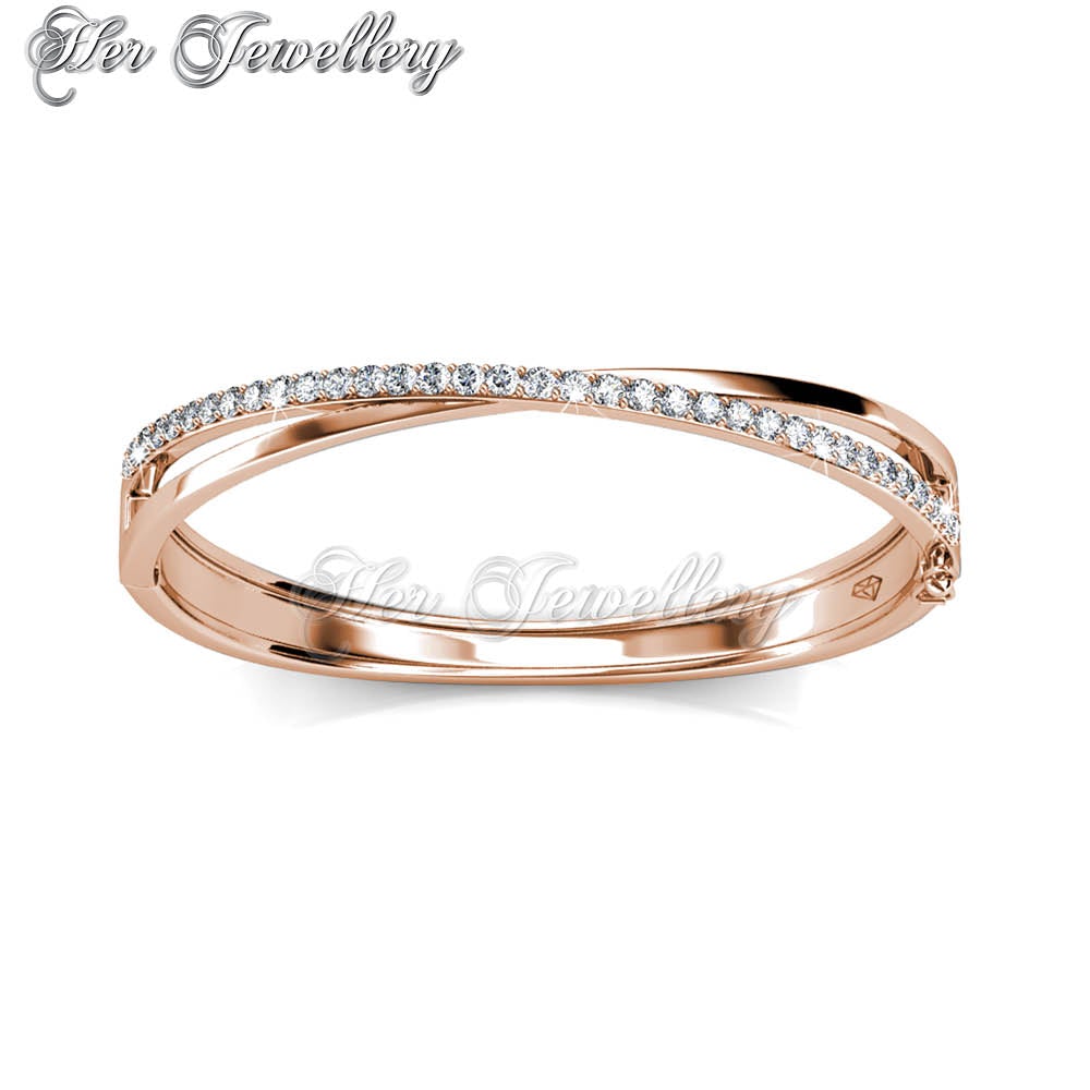 Swarovski Crystals Criss Bangle‏ - Her Jewellery