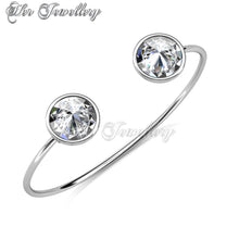 Swarovski Crystals Duo Crystaline Bangle - Her Jewellery