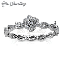 Swarovski Crystals Sweet Rosy Bangle - Her Jewellery