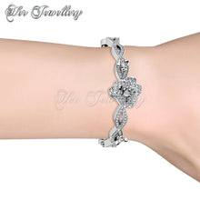 Swarovski Crystals Sweet Rosy Bangle - Her Jewellery