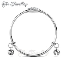Swarovski Crystals Twinkle Heart Bangle - Her Jewellery