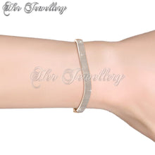 Swarovski Crystals Wave Bangle - Her Jewellery