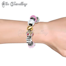 Swarovski Crystals Mylady Charm Bracelet Bundle (Pink + White) - Her Jewellery