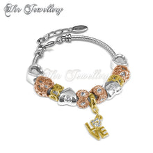 Swarovski Crystals Vibrant Charm Bracelet - Her Jewellery