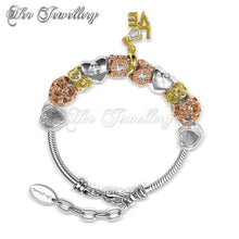 Swarovski Crystals Vibrant Charm Bracelet - Her Jewellery