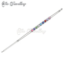Swarovski Crystals Chromatic Bracelet (White Gold) - Her Jewellery