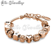 Swarovski Crystals Devoted Charm Bracelet - Her Jewellery