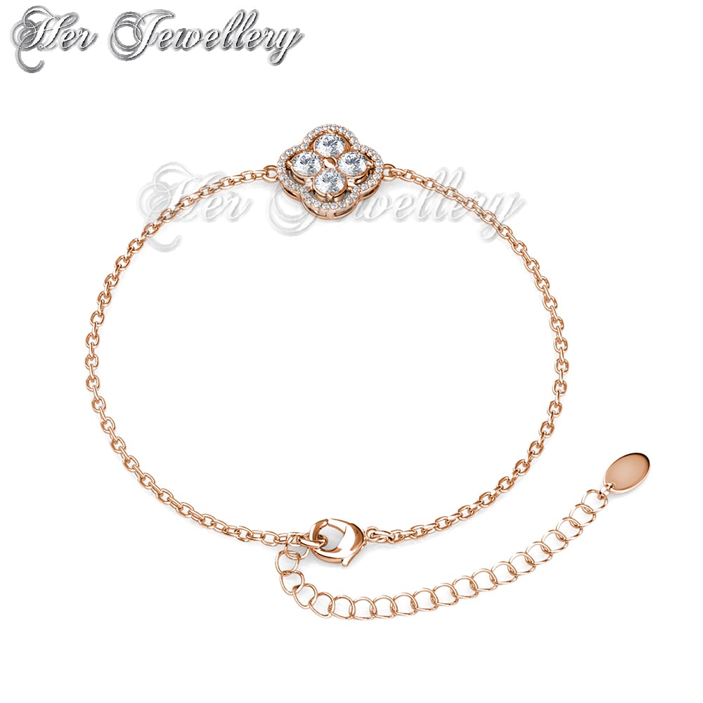 Swarovski Crystals Elegant Clover Bracelet - Her Jewellery