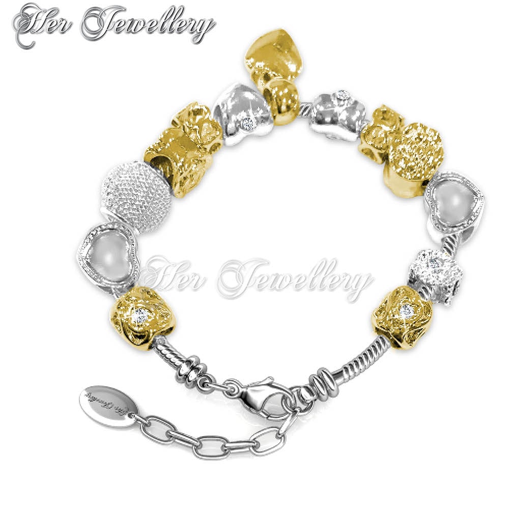 Swarovski Crystals Emma Charm Bracelet - Her Jewellery